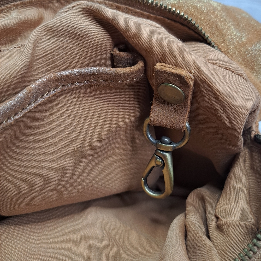 'THE LIMITED' GOLDEN GODDESS LEATHER HOBO STUDDED SHOULDER BAG TOP-ZIP - Picture 9 of 15